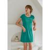 imageEkouaer Womens Nightgown Sleep Shirt Dress Satin Patchwork Short Sleeve Sleepwear with PocketPeacock Blue
