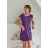 imageEkouaer Womens Nightgown Sleep Shirt Dress Satin Patchwork Short Sleeve Sleepwear with PocketPurple