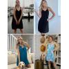 imageEkouaer Womens Nightgown Sleeveless Sleepwear V Neck Racerback Sleep DressMarble Tie Dye