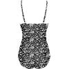 imageEkouaer Womens One Piece Swimsuit Ruched Tummy Control Bathing Suits Vintage Retro Push Up SwimwearBlack Floral