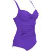 imageEkouaer Womens One Piece Swimsuit Ruched Tummy Control Bathing Suits Vintage Retro Push Up SwimwearPurple