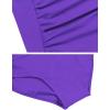 imageEkouaer Womens One Piece Swimsuit Ruched Tummy Control Bathing Suits Vintage Retro Push Up SwimwearPurple