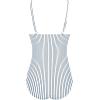 imageEkouaer Womens One Piece Swimsuit Ruched Tummy Control Bathing Suits Vintage Retro Push Up SwimwearVertical Stripes
