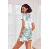 imageEkouaer Womens Pajama Sets Short Sleeve Pajamas for Women Sets Soft Lounge Sets Casual V Neck Sleepwear PJSGreytie Dye