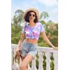 imageEkouaer Womens Pajama Sets Short Sleeve Pajamas for Women Sets Soft Lounge Sets Casual V Neck Sleepwear PJSPink Tie Dye