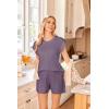 imageEkouaer Womens Pajamas Cap Sleeve Knit Lounge Set 2 Piece Soft Pjs Loungewear Sweater SetsPale Violet Red