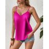 imageEkouaer Womens Satin Tank Tops 2 Pack Silky Camisole V Neck Spaghetti Strap Blouses Sleeveless Cami ShirtHot Pink