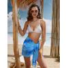 imageEkouaer Womens Short Sarongs Chiffon Cover Ups Sheer Bikini Wraps for Swimwear S3XLBlue Tie Dye