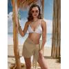 imageEkouaer Womens Short Sarongs Chiffon Cover Ups Sheer Bikini Wraps for Swimwear S3XLKhaki