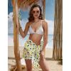 imageEkouaer Womens Short Sarongs Chiffon Cover Ups Sheer Bikini Wraps for Swimwear S3XLPat8yellow Lemon