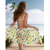 imageEkouaer Womens Short Sarongs Chiffon Cover Ups Sheer Bikini Wraps for Swimwear S3XLPat8yellow Lemon