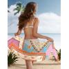 imageEkouaer Womens Short Sarongs Chiffon Cover Ups Sheer Bikini Wraps for Swimwear S3XLPink Ethnic Style