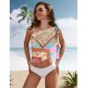 imageEkouaer Womens Short Sarongs Chiffon Cover Ups Sheer Bikini Wraps for Swimwear S3XLPink Ethnic Style