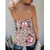 imageEkouaer Womens Silk Satin Tank Tops V Neck Camisole Spaghetti Strap Top Summer Basic BlouseButterfly Leopard