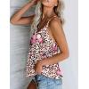 imageEkouaer Womens Silk Satin Tank Tops V Neck Camisole Spaghetti Strap Top Summer Basic BlouseButterfly Leopard
