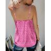 imageEkouaer Womens Silk Satin Tank Tops V Neck Camisole Spaghetti Strap Top Summer Basic BlouseRose Leopard