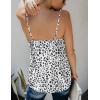 imageEkouaer Womens Silk Satin Tank Tops V Neck Camisole Spaghetti Strap Top Summer Basic BlouseWhite Leopard