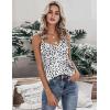 imageEkouaer Womens Silk Satin Tank Tops V Neck Camisole Spaghetti Strap Top Summer Basic BlouseWhite Leopard
