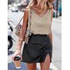 imageEkouaer Womens Silk Satin Tank Tops V Neck Casual Cami Sleeveless Camisole Blouses Summer Basic Tank ShirtLight Champagne