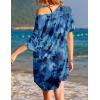 imageEkouaer Womens Tshirt Nightgown Cotton V Neck Sleepshirts Comfy Casual Nightshirt for WomenButterfly Tie Dye
