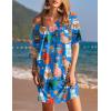 imageEkouaer Womens Tshirt Nightgown Cotton V Neck Sleepshirts Comfy Casual Nightshirt for WomenCat Blue