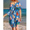 imageEkouaer Womens Tshirt Nightgown Cotton V Neck Sleepshirts Comfy Casual Nightshirt for WomenCat Blue