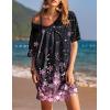 imageEkouaer Womens Tshirt Nightgown Cotton V Neck Sleepshirts Comfy Casual Nightshirt for WomenCherry Blossoms