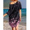 imageEkouaer Womens Tshirt Nightgown Cotton V Neck Sleepshirts Comfy Casual Nightshirt for WomenCherry Blossoms