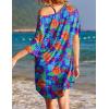 imageEkouaer Womens Tshirt Nightgown Cotton V Neck Sleepshirts Comfy Casual Nightshirt for WomenMulti Flower