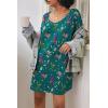 imageEkouaer Womens Tshirt Nightgown Cotton V Neck Sleepshirts Comfy Casual Nightshirt for WomenPrint Green