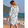 imageEkouaer Womens Tshirt Nightgown Cotton V Neck Sleepshirts Comfy Casual Nightshirt for WomenSpring Flower
