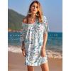 imageEkouaer Womens Tshirt Nightgown Cotton V Neck Sleepshirts Comfy Casual Nightshirt for WomenSpring Flower