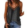 imageEkouaer Silk Tank Top for Women Mesh V Neck Satin Camisole Silky Sleeveless Tank Cami ShirtBlack Leopard