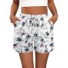 imageEkouaer Womens 2 Pack Pajama Shorts Comfy Lounge Bottom Y2k Printed Sleep Short with Pockets Pj Bottoms SXXLLight Grey Floral