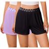 imageEkouaer Womens 2 Pack Pajama Shorts Comfy Plaid Elastic Waist Sleep Shorts Modal Soft Pj Bottoms with PocketsBlacklight Purple