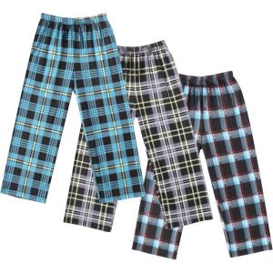 imageEkouaer Girls Soft Pajamas Pants Cute Print Pattern PJ Bottoms Comfortable Lounge Long Pants with 2 Pockets3 PackblueYellowRed Plaid