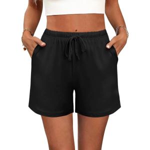 imageEkouaer Womens 2 Pack Pajama Shorts Comfy Lounge Bottom Y2k Printed Sleep Short with Pockets Pj Bottoms SXXLBlack