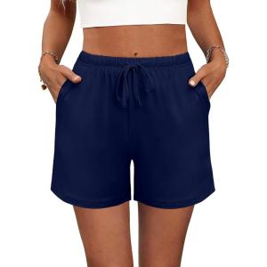 imageEkouaer Womens 2 Pack Pajama Shorts Comfy Lounge Bottom Y2k Printed Sleep Short with Pockets Pj Bottoms SXXLNavy Blue