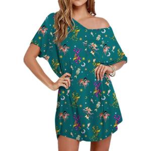 imageEkouaer Womens Tshirt Nightgown Cotton V Neck Sleepshirts Comfy Casual Nightshirt for WomenPrint Green