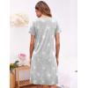 imageEkouaer 3 Pack Womens Button Down Nightgowns Short Sleeve Night Shirts for Women Sleepwear V Neck Sleep DressBlack navy star