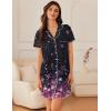 imageEkouaer Nightgowns for Women Button Down Sleep Shirt Short Sleeve NightShirts Boyfriend Sleepdress Soft Pajama DressPink Flower