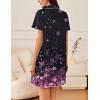 imageEkouaer Nightgowns for Women Button Down Sleep Shirt Short Sleeve NightShirts Boyfriend Sleepdress Soft Pajama DressPink Flower