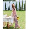 imageEkouaer Pajama Sets For Women 2 Piece Short Sleeve Pj Sets With Long Printed Pants Sleepwear Casual Loose Lounge SetsMauve Floral