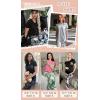 imageEkouaer Pajama Sets For Women 2 Piece Short Sleeve Pj Sets With Long Printed Pants Sleepwear Casual Loose Lounge SetsMauve Floral