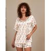 imageEkouaer Silk Pajama for Women Short Sleeve Satin Pj Set Two Piece Soft Sleepwear Loungewear SXXLPink Flamingo