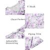 imageEkouaer Silk Pajama for Women Short Sleeve Satin Pj Set Two Piece Soft Sleepwear Loungewear SXXLPurple Butterfly  Daisies
