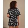 imageEkouaer Silk Pajama for Women Short Sleeve Satin Pj Set Two Piece Soft Sleepwear Loungewear SXXLZebra