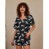imageEkouaer Silk Pajama for Women Short Sleeve Satin Pj Set Two Piece Soft Sleepwear Loungewear SXXLZebra