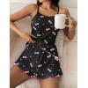 imageEkouaer Womens Cami Pajama Sets 2 Piece Cute Print Pjs Soft Tank Top ampamp Elastic Waist Shorts Camisole Lounge SetPink Cherry