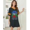 imageEkouaer Womens Nightgown Cotton Sleepwear Short Sleeve Sleep Shirt V Neck Color Block NightshirtCdream Grey